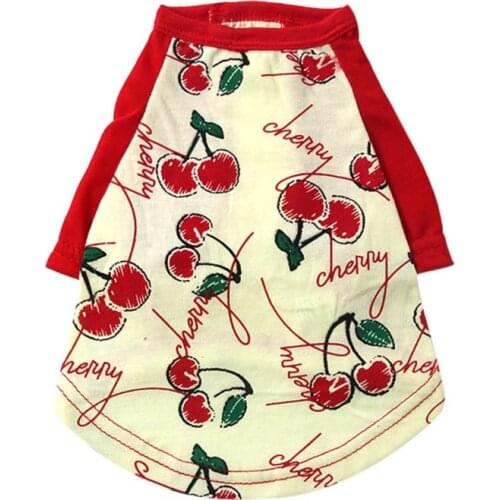 Fruit Pet Dog Clothes Summer Cotton Puppy T Shirt Clothing For Small Dogs Chihuahua French Bulldog Shirt Vest Cat Costume Coat