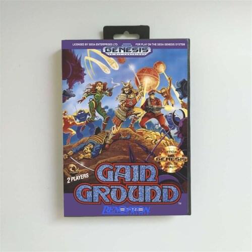 Gain Ground - USA Cover With Retail Box 16 Bit MD Game Card for Sega Megadrive Genesis Video Game Console