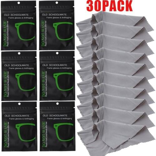 30Pcs Reusable Anti-Fog Wipes Glasses Pre-moistened Antifog Lens Cloth Defogger Eyeglass Wipe Prevent Fogging for Glasses
