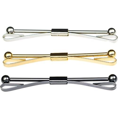 Fashion Tie Collar Pin Necktie Shirt Clip Bar Brooch Suit Jewelry 6.2cm