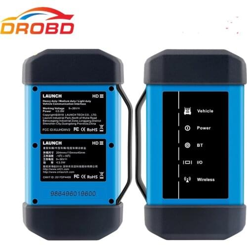 Newest LAUNCH X431 HD Heavy Duty Truck Diagnostic Adapter Work for X431 V+ X431 Pro3 pad ii 2 Software Free Update Online