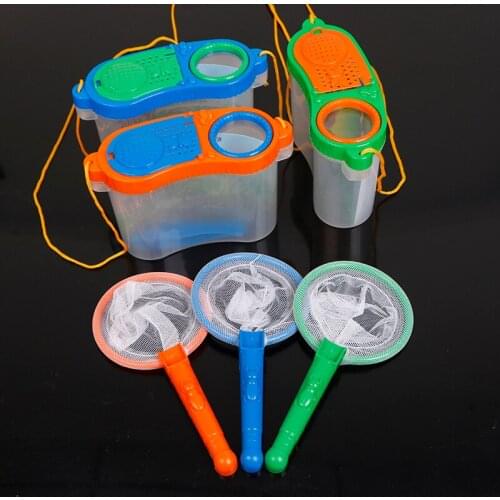 New 1set Portable Insect Observer Child Magnifier Toy Observation Box Children Outdoor Experiment Exploration Equipment Supplies
