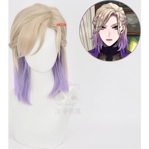 Game Twisted Wonderland Cosplay Vil Schoenheit Wigs Snow White Queen Cosplay Wig Light Purple Braids Synthetic Hair Wig