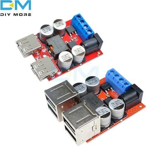 DC-DC Car Charging Board 8V-35V to 5V 8A Phone Step Down Buck Converter Power Supply Module 2 4 USB 12V 24V Voltage Regulator