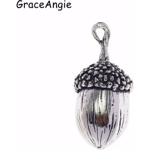 2pcs Big Acorn Pendant Plant Charms Food Jewelry Neclklace Accessories 42*19mm Top Pendant Antique Bohemia Jewelry