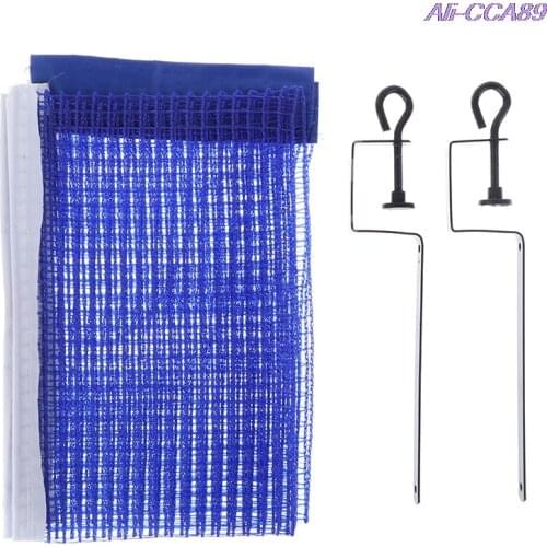 Portable Table Tennis Net Post Clamp Stand Holder Set Pong Replacement Mesh Set