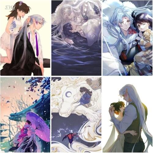 Inuyasha Anime Sha Sheng Wan /ling/ Anime Posters Wall Decor Poster Canvas Painting Wall Art Photos for Childrens Room Decor