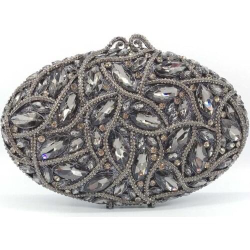 Bee In Fly Luxury Gun Color Hand Inlaid Diamond Evening Bag Party Bag Bridal Wedding Party Womens Handbag Evening Bag