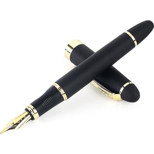 Luxury Brand X450 Frosted Black and Golden Metal 0.5mm Broad Nib Fountain Pen for School Office Business Writing Pens Stationery