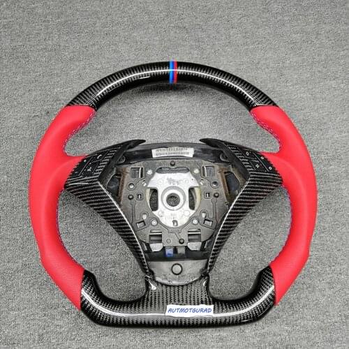 Carbon Fiber Steering Wheel For BMW E60 M5 04-10 07 06 Leather Car Steering Wheel Accessories