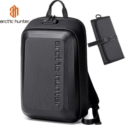 Arctic Hunter Laptop Backpack Men Anti-theft Shockproof Hard Shell Waterproof Business Fit 15.6 Inch Computer Bag Backpacking