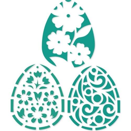 Easter Flower Eggs Frame Metal Cutting Dies Stencils Dies Scrapbooking Diy Photo Album Embossing Dies Cut Card Making Craft Dies