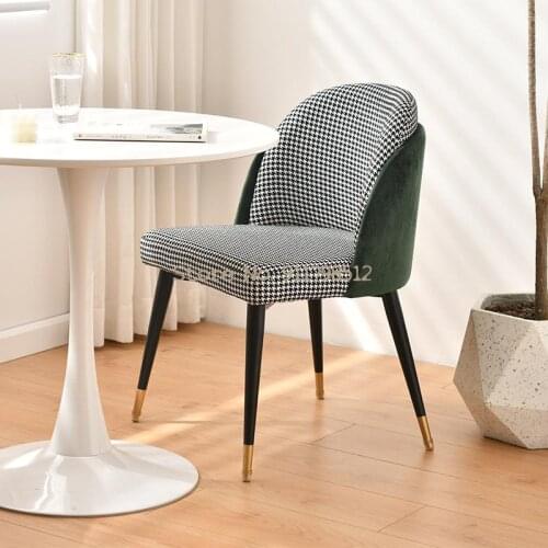 Modern minimalist dining chair light luxury chair household stool backrest desk chair Nordic makeup chair restaurant dining tabl