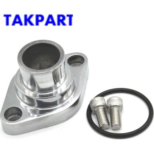TAKPART SB BB Mopar Chrome Water Neck Thermostat 318 340 383 440 Housing Gasket Bolts