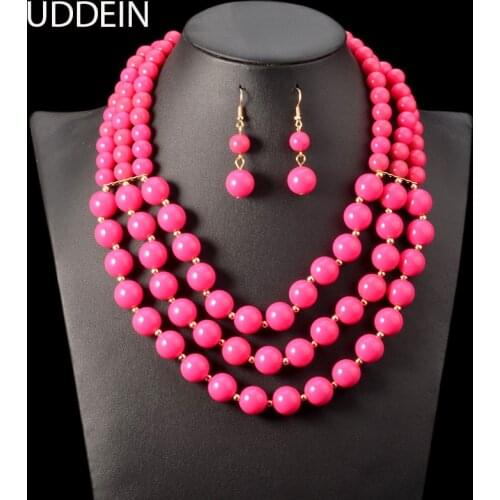 UDDEIN African Beads Jewelry Sets bib beads handmade jewelry bridal accessories statement Nigerian Wedding Indian necklace sets