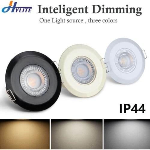 Waterproof LED Downlight 5W AC 85V-265V Dimmable Ceiling Lamp IP44 Recessed Home Indoor Bathroom Spot Light