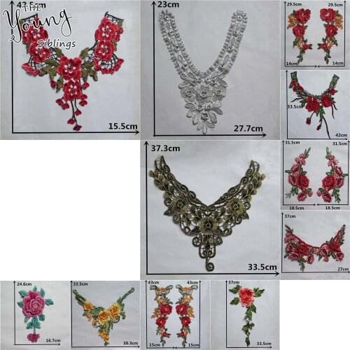 High quality Embroidery Lace Neckline Venetian Decorative Dress Sewing Lace Collar Fabric Clothing Accessories Scrapbooking