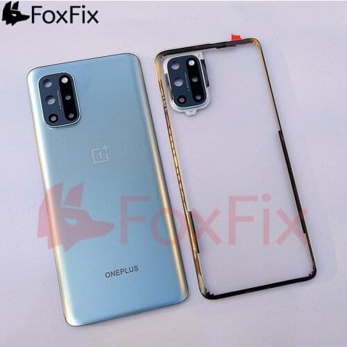 For Oneplus 8T Back Battery Glass Cover 8 T Rear Door Housing Case For Oneplus 8T Battery Cover Replace Silver/Green/Transparent