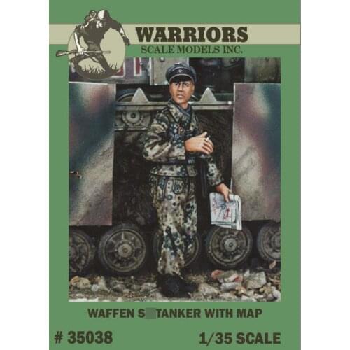 1/35 WWII German Waffen S Tanker with Map Resin Figure 1pc WARRIORS #35038 Unassembled Uncolored