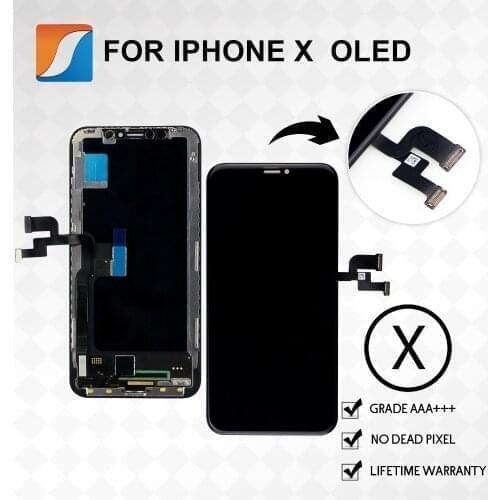 10PCS/LOT AAA+++ For iPhone X XR XS MAX Screen Replacement With OLED Assembly Display LCD No Dead Pixel