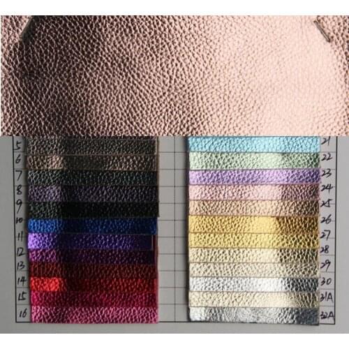 30 yards/lot metal shiny embossed leather/ synthetic litchi grain PU leather/ faux leather/ for Shoes, belts, home, furniture