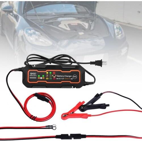 35% Hot Sales!!! 6857D Battery Charger Automatic Anti-overload Fireproof ABS Precision Charging Battery Desulfator for Motorcycl