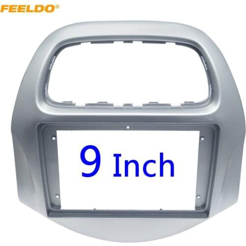 FEELDO Car Audio Stereo 2Din Fascia Frame For Daewoo Matiz Chevrolet Spark 2018+ 9" Big Screen Dash Panel Frame Trim Kit #HQ6394