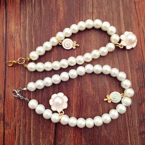 10PCS Fashion DIY Pearl Keychain Women Trinket For Womens handbags Peal Beads Keyring Key Ring For Jewelry Making Accessories