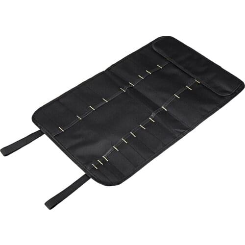 22 Slots Portable Chef Knife Storage Roll Bag Carrier Case Kitchen Cutlery Kit Accessories Black