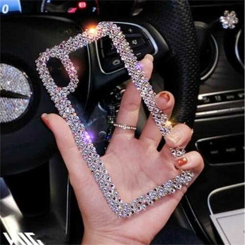 Dropshipping Luxury Rhinestone Phone Case For IPhone 11 Xr 11 Pro Max 7 X 8 Plus Cases Diamond Clear Crystal Cover Coque Funda