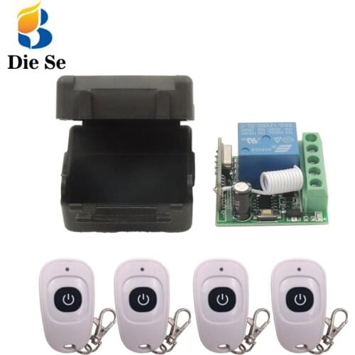 DC 12V 10A 1CH 433Mhz Remote Control Switch rf Relay Receiver for Light and Lamp wireless switch on or off