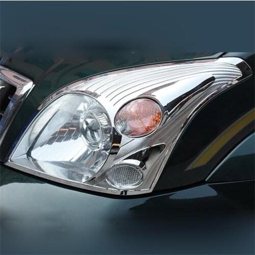 Chrome Headlight Cover For Toyota Land Cruiser 120 Prado 120 2003 2004 2005 2006 2007 2008 2009 Car-styling Tuning Accessories