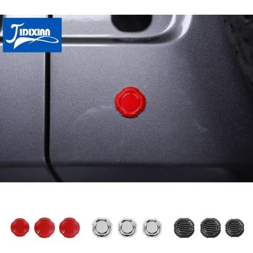 MOPAI Car Door Key Jack Hole Decoration Cover Stickers for Jeep Wrangler JL 2018+ for Gladiator JT 2018+ Exterior Accessories