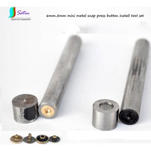 Doll Clothes/bag/shoe Accessory 8MM/6MM Mini Metal Snap Press Button Install Mould Set,Snap Fastener Install Tool S0243L
