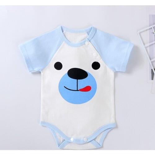 Summer Baby Girls Short Sleeve Animal Bodysuit Newborn Baby Boys Jumpsuit Cotton Cute Clothes Body Costumes Childrens Clothing
