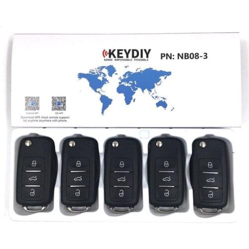 5PCS Multi-functional Universal Remote Key for KD900+ URG200 KD-X2 NB-Series KEYDIY NB08-3/4