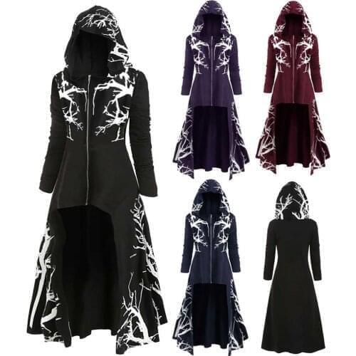 Fashion Unisex Adult Men Women 3D Print Hooded Cape Long Cloak Halloween Costume Coat Ponchos Cape Cloak Top Plus Size Women