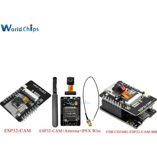 Micro USB CH340G ESP32-CAM ESP32-CAM-MB WiFi Bluetooth Module with OV2640 Camera + IPEX Antenna For Smart Home IOT Development