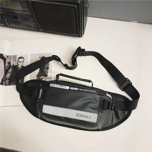 2020 New Men Waist Bag Reflective Strip Unisex Fanny Pack Male Phone Pouch Men Belt Pack Casual Crossbody Bag Men Chest Bags