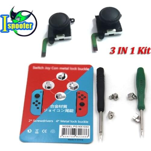 1set Metal Lock Buckles Repair Tool Kit for Nintend Switch NS Joy Con NX Joy-Con Controller Replacement Parts with Screwdrivers