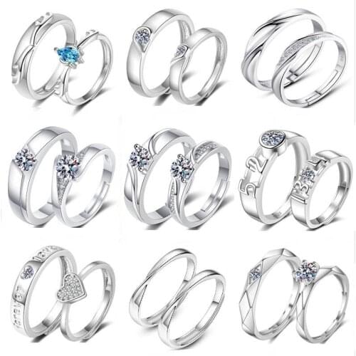 2021 New Anti Allergy S Material Man and Woman Couple Rings 27 Styles Available Wedding Ring Jewelry for Women Wholesale