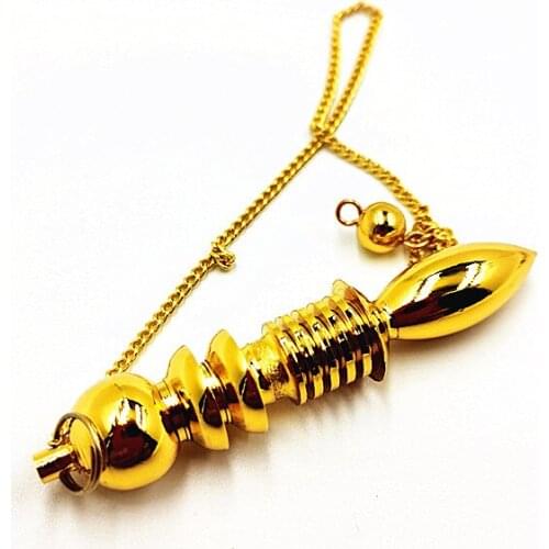 New pendants Spiral column Metal spirit swing divination hypnosis brass non-crystal metal solid standard pendulum energy therap