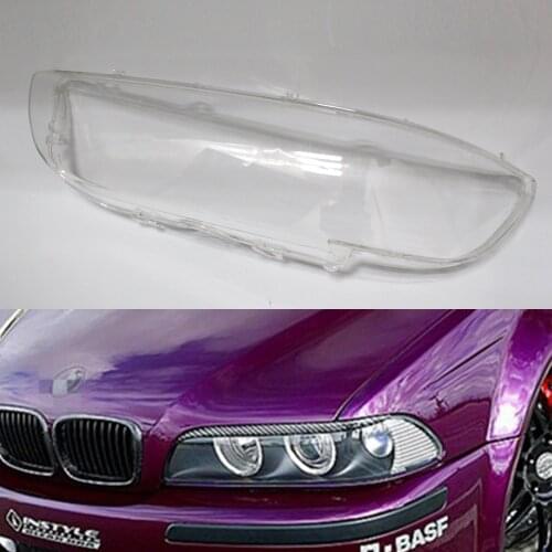 Car Headlight Lens For BMW 5 Series E39 1995~2002 Car Headlight Headlamp Cover Lens Auto Shell Cover 63128375301 63128375302