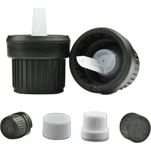18MM black/white plastic Cap plastic dropper stopper for 5ml/10m/15ml/20ml/30ml/50ml/100ml oil essential bottle