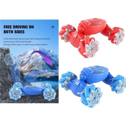 RC Stunt Car 2.4GHz Remote Control Off Double-sided Rock Crawler Vehicle Present for Kid Adults