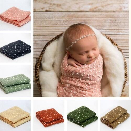 Newborn Photography Props Wrap Cloth with headbands Blanket Photography Bobble Wrap Backdrops Newborn Photography Prop For Photo