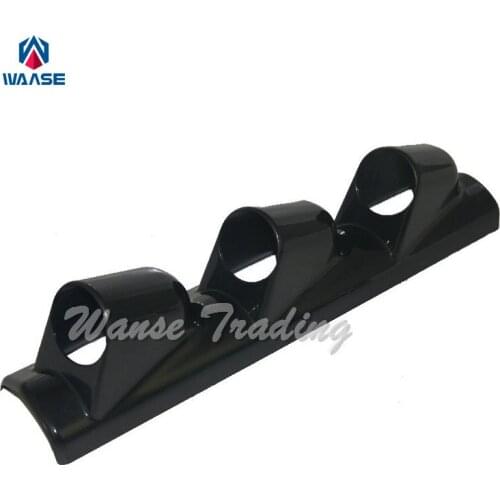 Universal Racing Black 52mm Left Hand Drive 3 Hole Pod Pillar Triple Gauge Temp Meter Panel Mount Holder Bracket Cup Case Cover