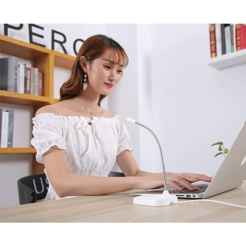 USB Microphone, ELEBEST Desk Microphone for Computer PC, Plug & Play Condenser MIC, Gooseneck Design with Mute Button