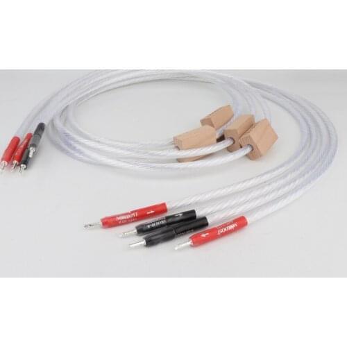 Hi-Quality Odin Silver Plated OFC Speaker Cable Cord Hifi Audio Loudspeaker Interconnect Cable Silver Plated BFA Connector Cable