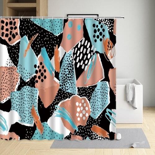 Mandala Shower Curtain Geometric Patterns Christmas Background Tree Bird Deere Green Leaf Flower Cloth Bathroom Decor Washable